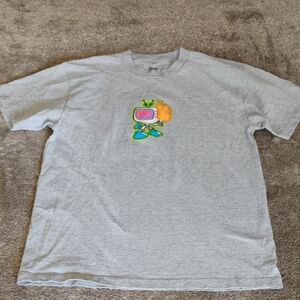 Obey Flame Finger Tee Heather Gray